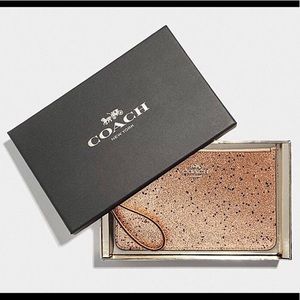 NWT Coach gold glitter wristlet!! PRICE FIRM